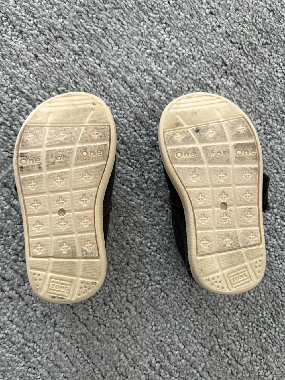 TOMS Classic Canvas Slip-On Shoes in Brown: baby/toddler size 4